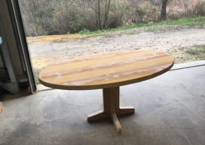 Création de tables en bois massif pour un chalet de Courchevel en Savoie